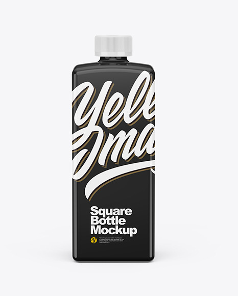 Download Free Glossy Square Bottle Mockup PSD Mockup Template