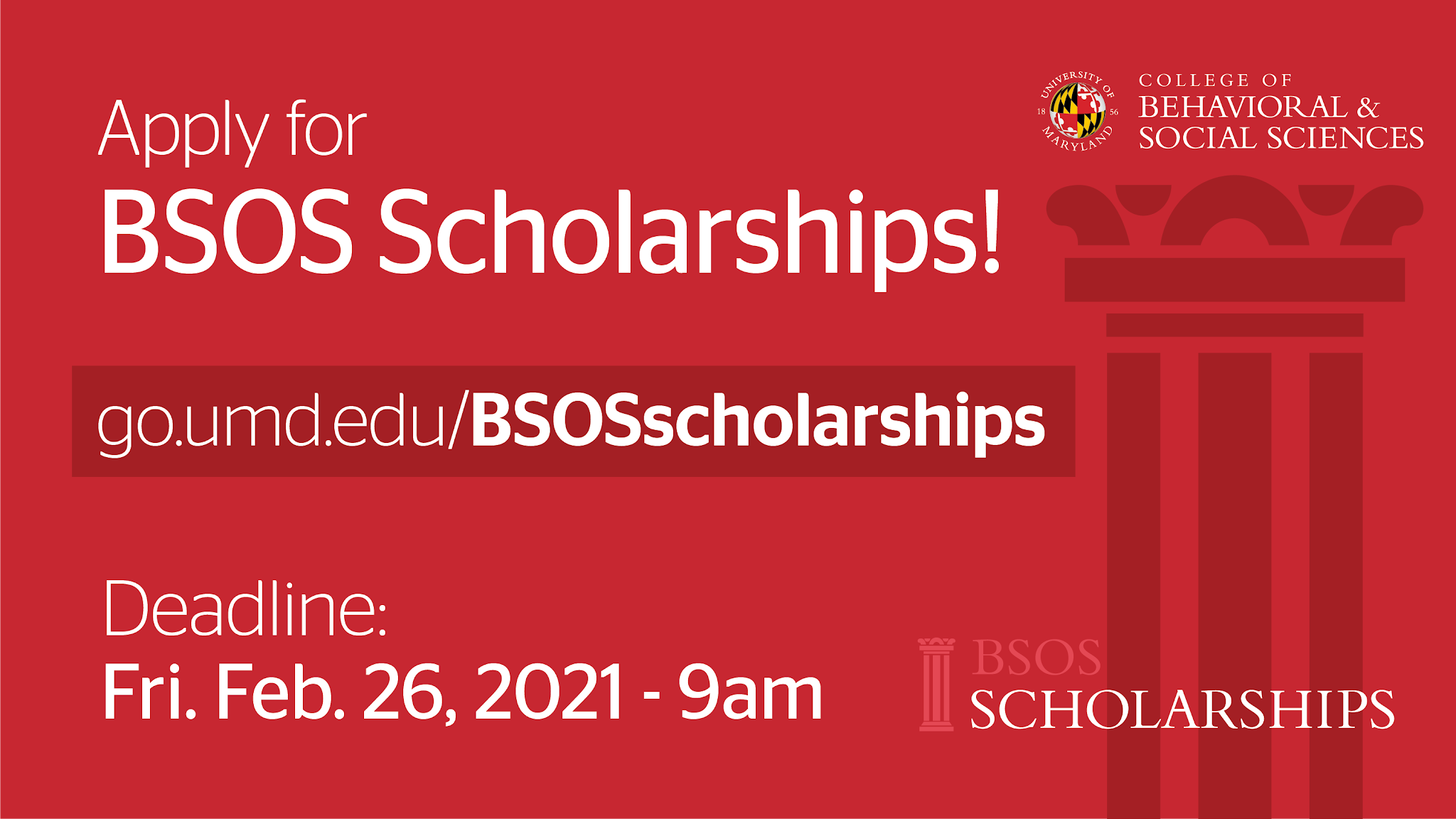 CCJS Undergrad Blog: APPLY TODAY for BSOS College Scholarships!