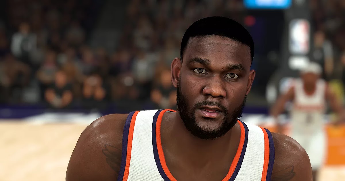 NBA 2K22 DeAndre Ayton Cyberface V3 Current Look by ZX96 Shuajota