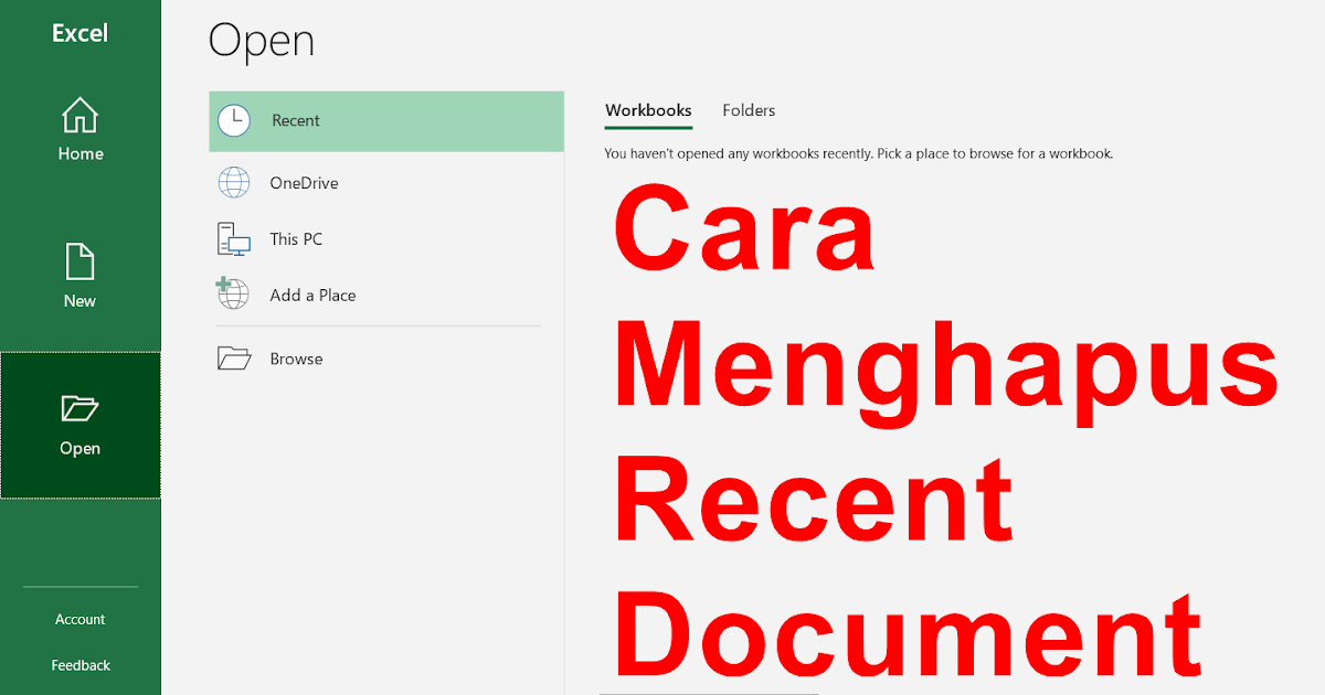 Cara Menghapus Recent Document Di Excel Word Powerpoint Semutimut