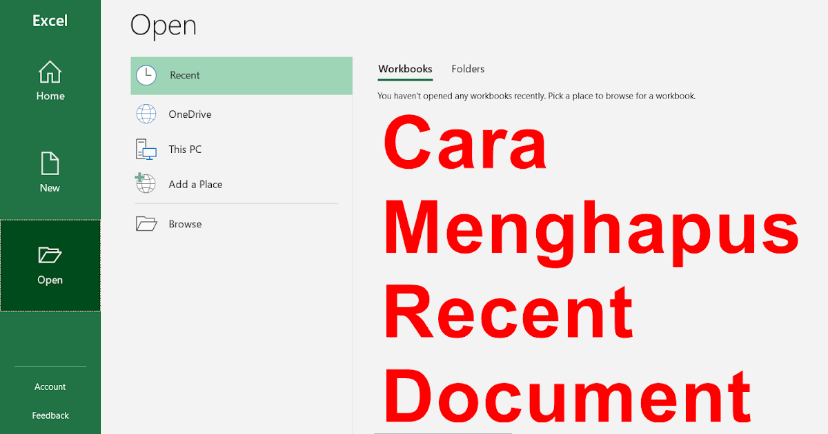 Cara Menghapus Recent Document di Excel/Word/PowerPoint SemutImut