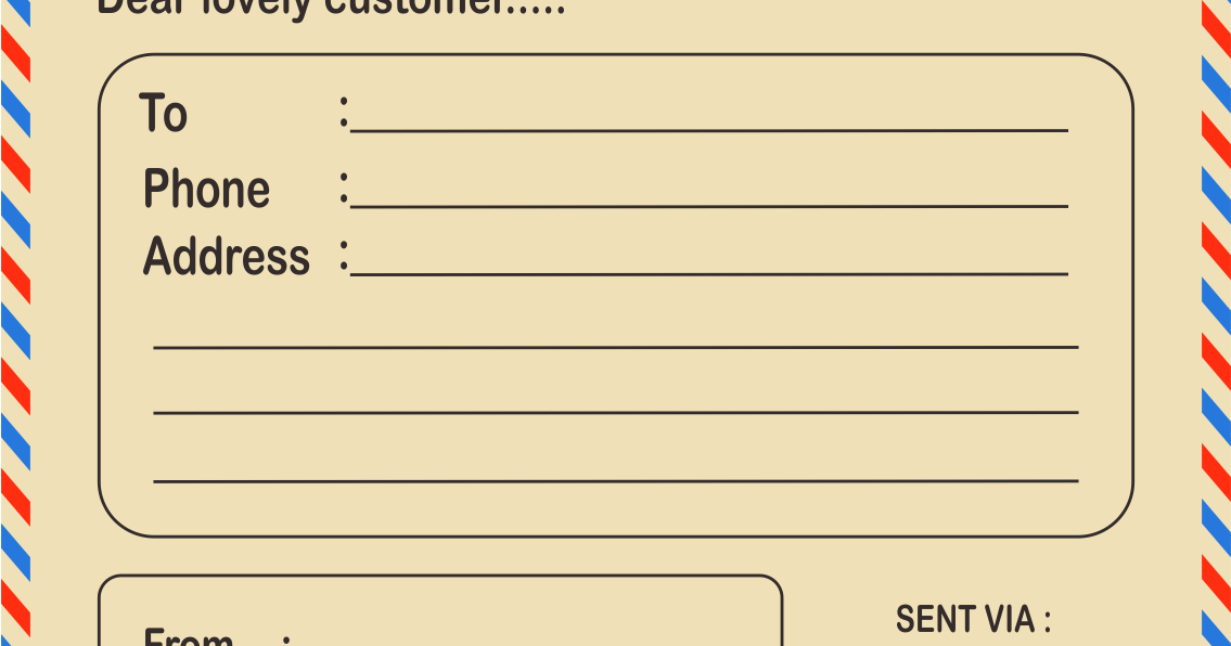 48++ Template alamat pengiriman paket word ideas