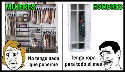 mujeres hombres ropa mes