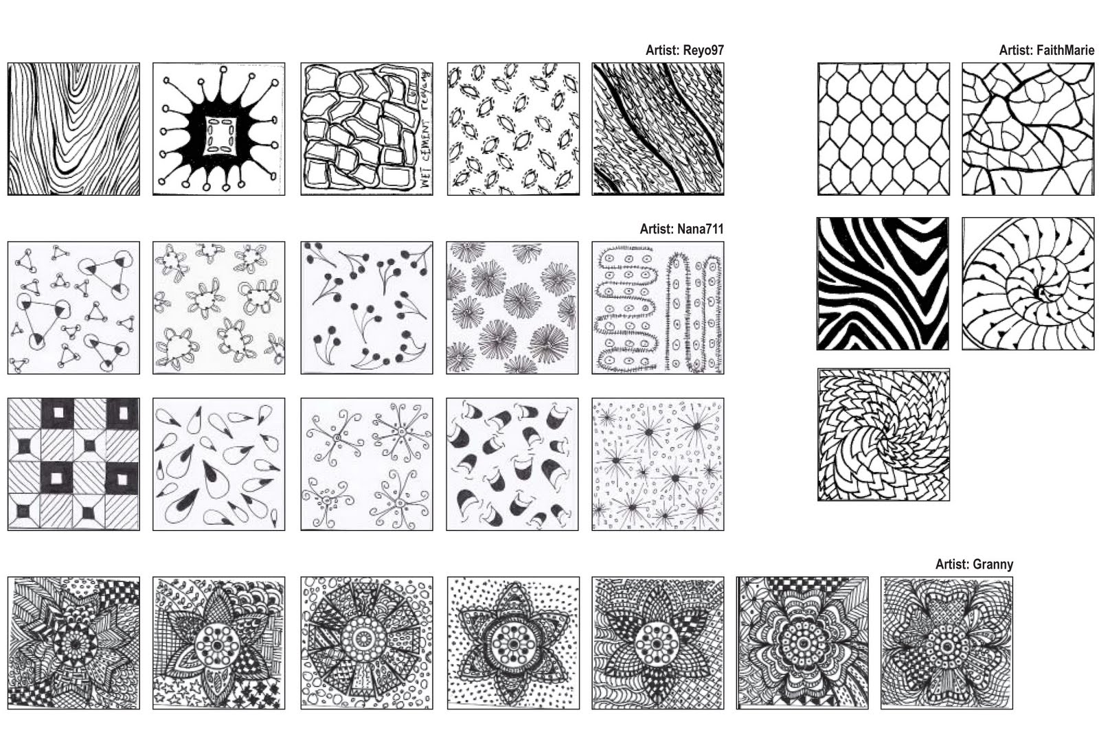 Art Forty-Two: Zentangle Pattern Swap