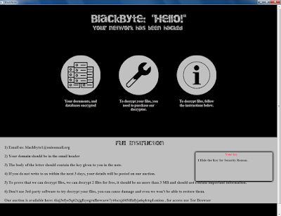 BlackByte Ransomware, note