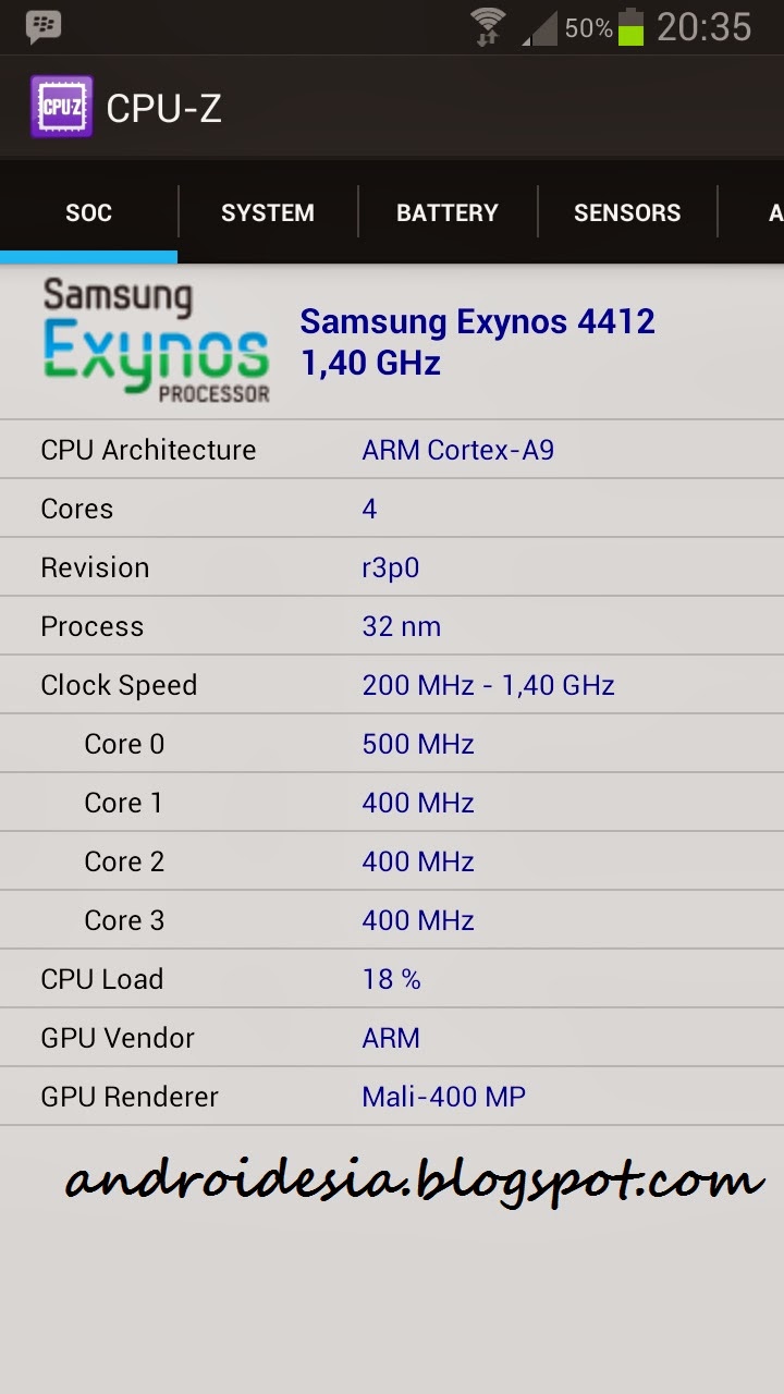download the new version for android CPU-Z 2.06.1