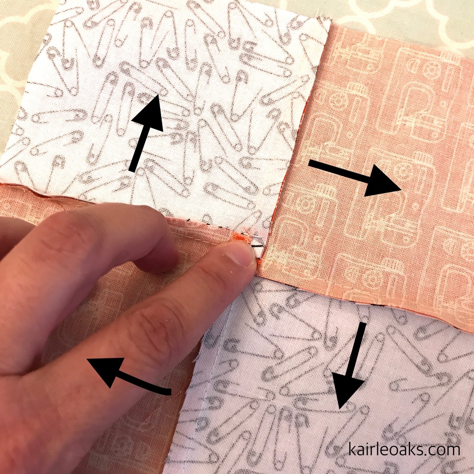 Kairle Oaks Virgin River Quilt Co. How to Spin Seams