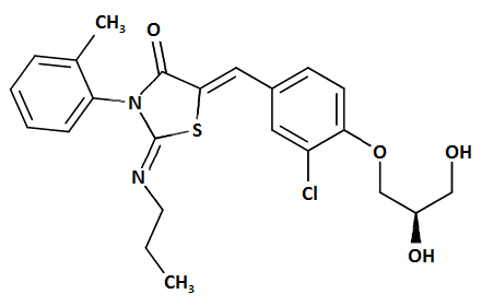 Estrutura química do Ponesimod (Ponvory)