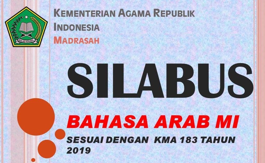Download Silabus Bahasa Arab MI Terbaru Sesuai KMA 183 Tahun 2019