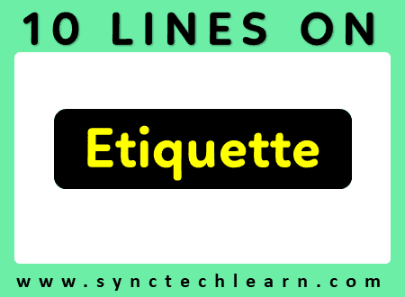 etiquette and manners paragraph