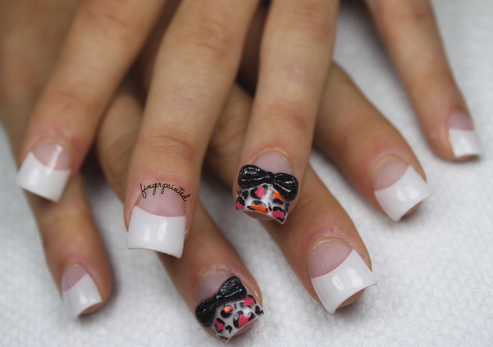 Acrylic Nail Design with 3D Bows - wide 5