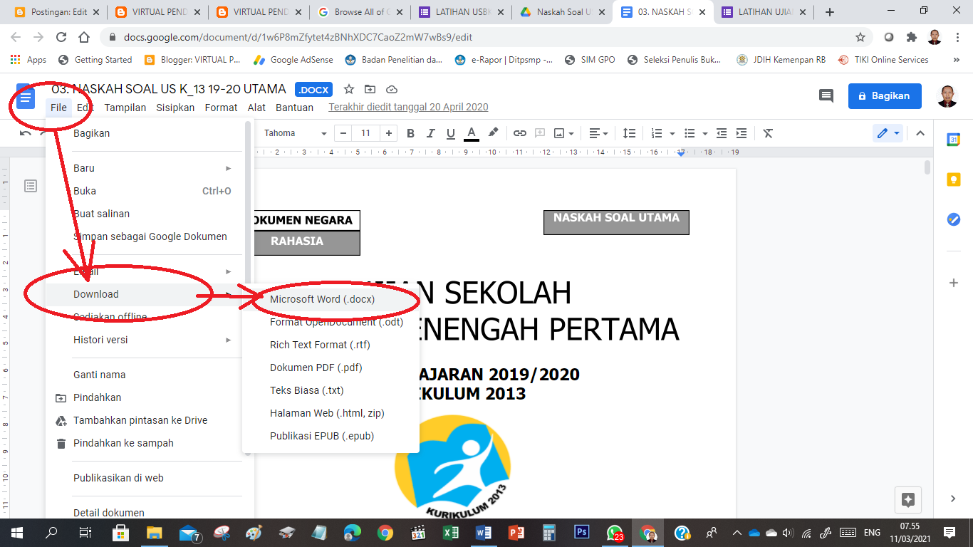Download File Soal Ujian Sekolah Prakarya Smp 2021 Virtual Pendampingan