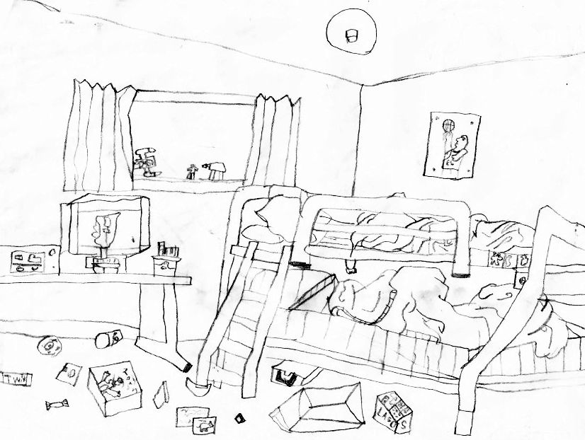 dirty room drawing