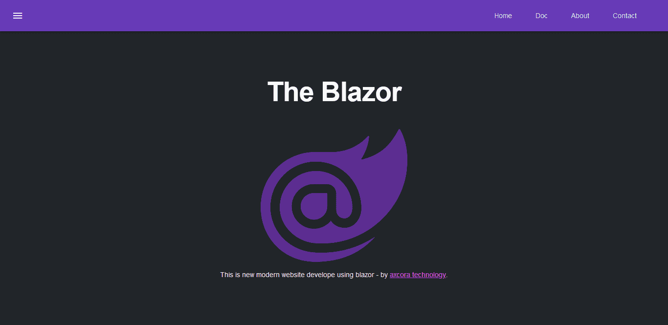 new modern website develope using blazor