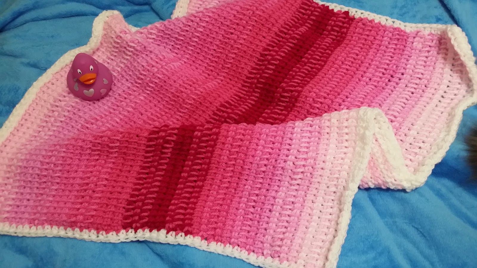 Stitch&Punto Super easy chunky baby blanket in tunisian crochet