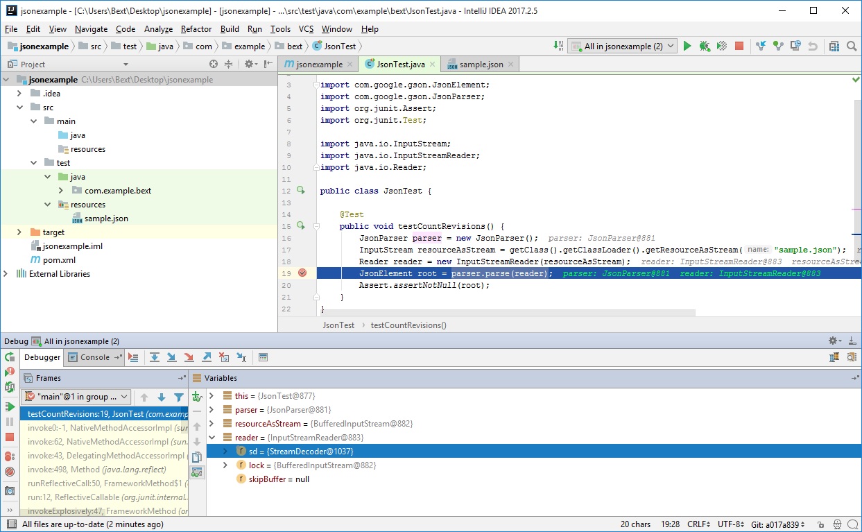 Holocron Java Json con Maven, gson, IntelliJ