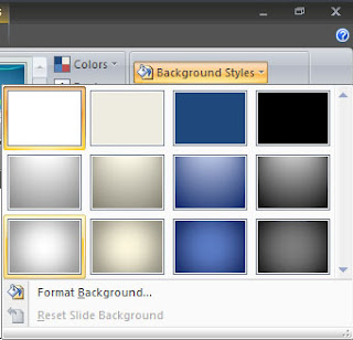 Setting Backgrounds in MS Power Point