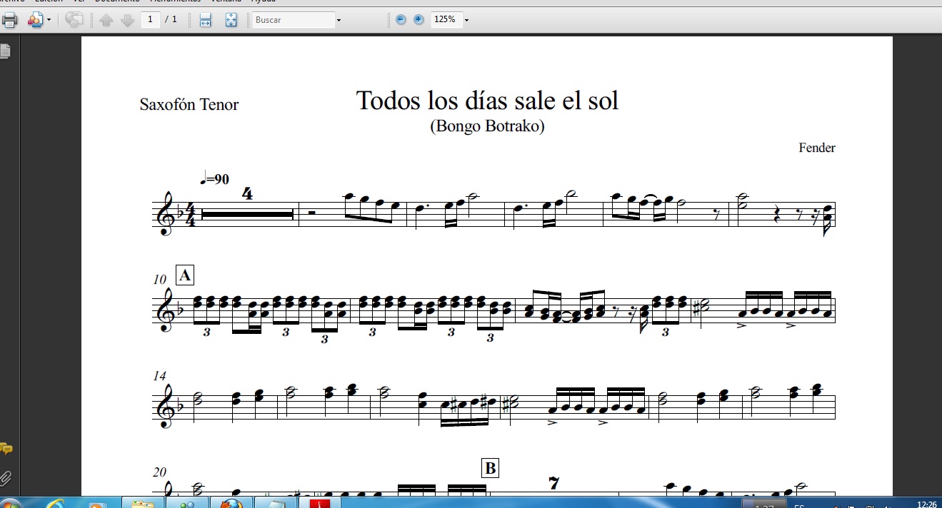 Arreglos Musicales Fender: Todos los días sale el sol ( Bongo Botrako)