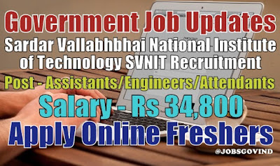 SVNIT Recruitment 2021