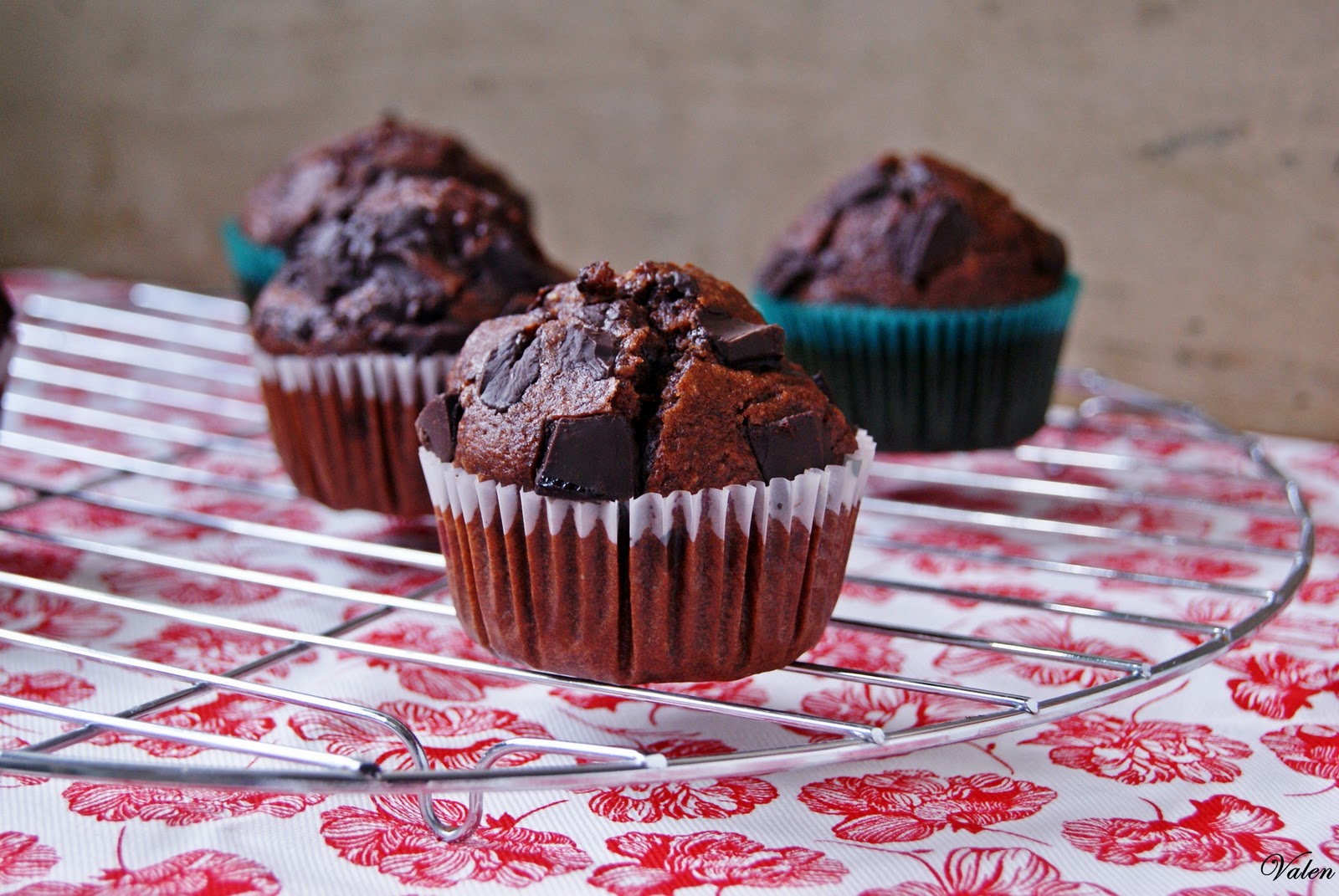 Valentina en la cocina Muffins integrales de chocolate, sin azúcar