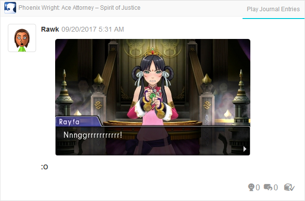 Phoenix Wright Ace Attorney Spirit of Justice Rayfa Padma Khura'in ngr