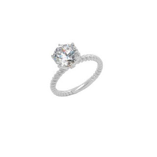 twisted white gold engagement ring