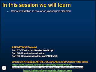 Sql server, .net and c# video tutorial: Part 90 - Remote validation in ...