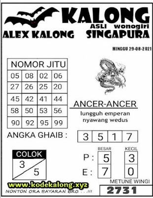 Syair Togel Singapore Hari Ini 29 Agustus 2021 Sukitogel