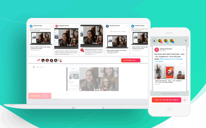 Crowdfire lets you publish content with ease
