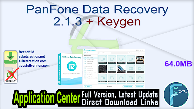 PanFone Data Recovery 2.1.3 + Keygen