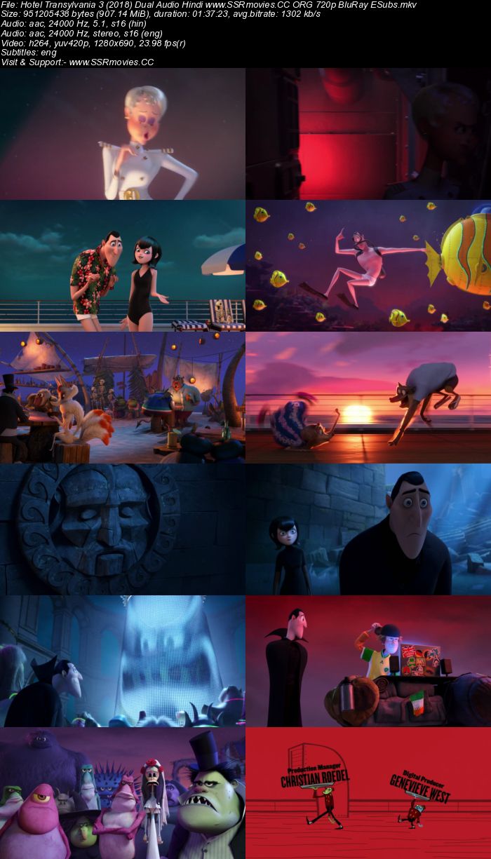 Hotel Transylvania 3 (2018) Dual Audio Hindi ORG BluRay 300MB Full Movie Download