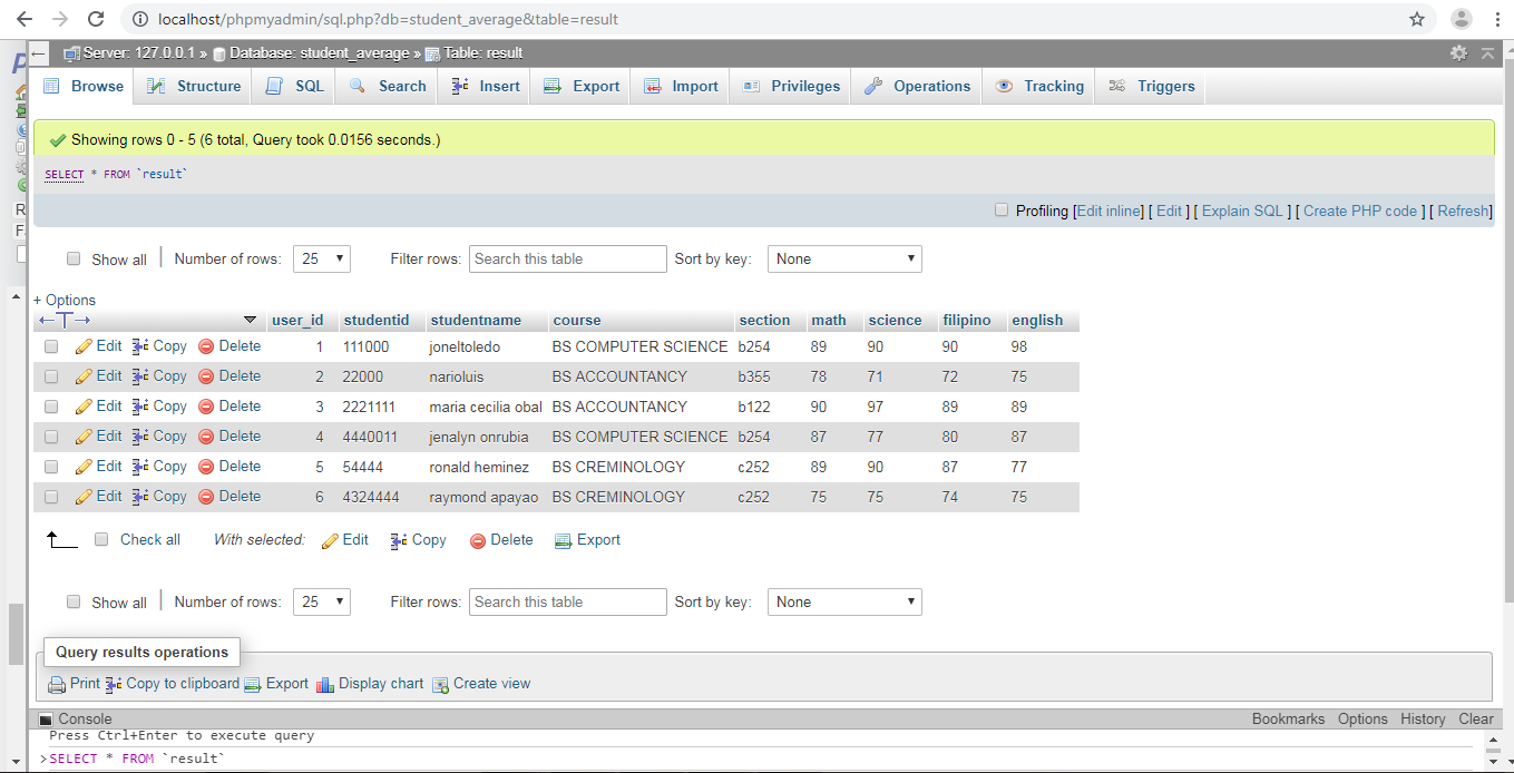 Simple Average Compute Using PHP/Mysqli