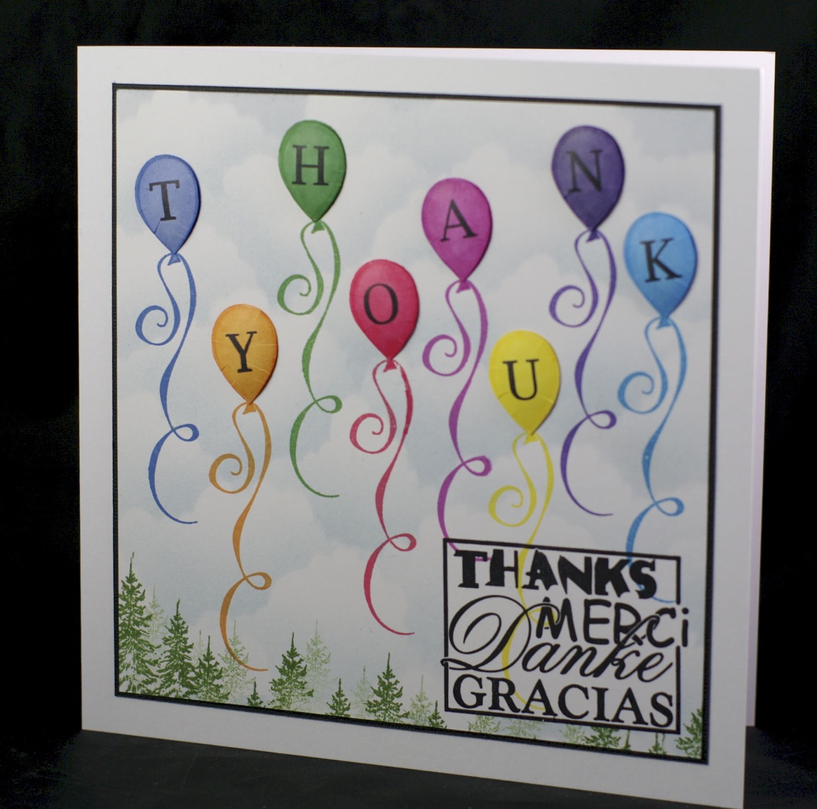 Lynne's Crafty Little Blog: Balloons Thank You Card