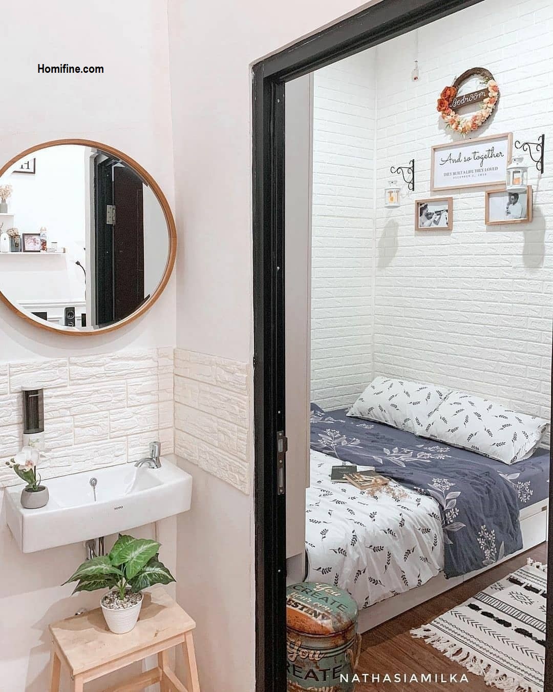 7 Single Room with Attached Bathroom Design ~ Homifine.com