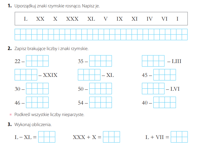 Znaki Rzymskie Kartkówka Klasa 2 Happy Classroom!: Znaki rzymskie
