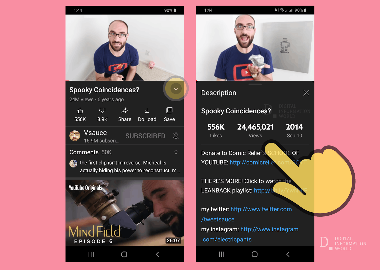 YouTube rolls out a tweaked video Description section on mobile devices