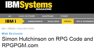 ibm system magazine interview with rpgpgm.com author simon hutchinson