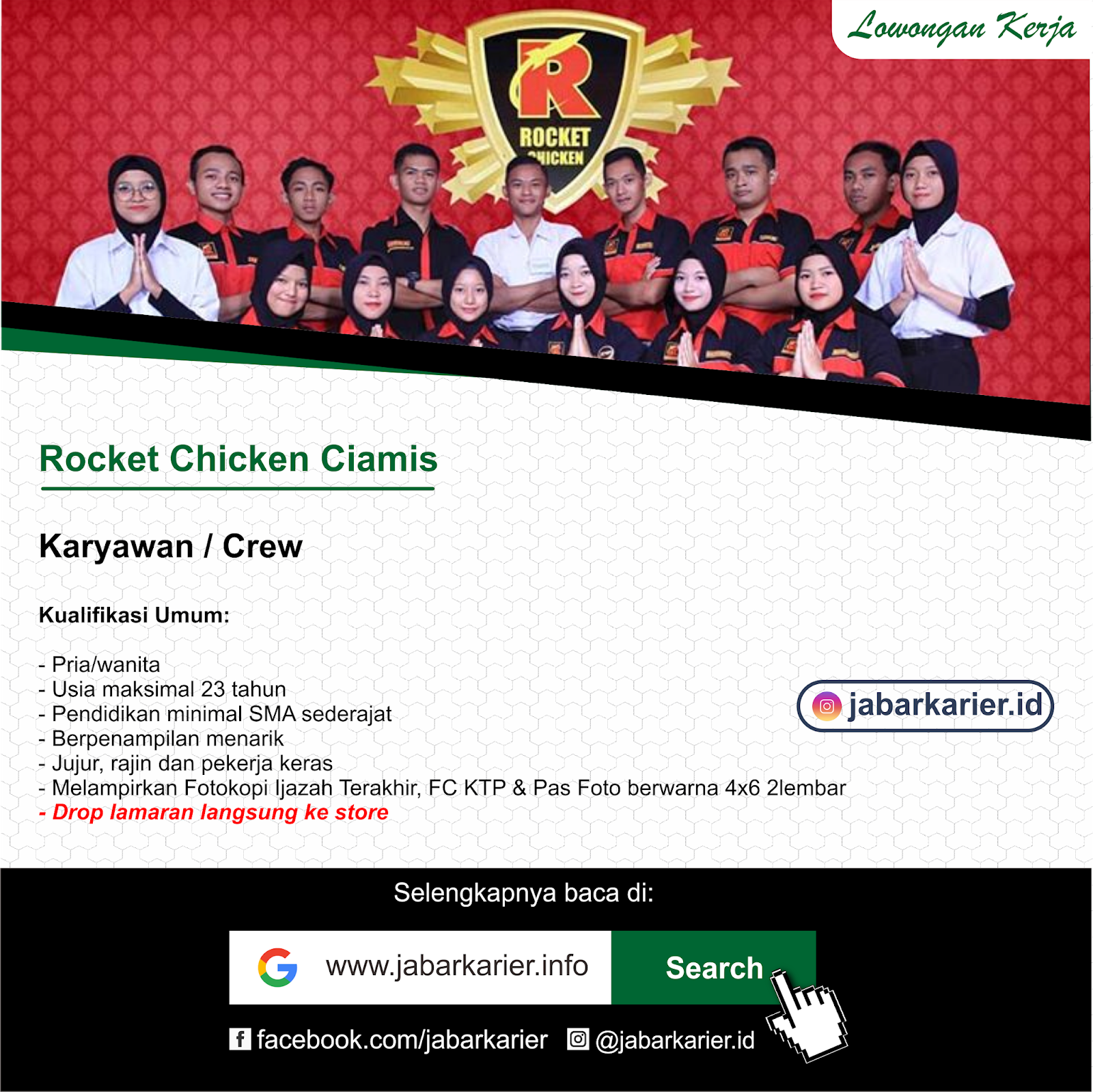 Lowongan Kerja Rocket Chicken Ciamis Terbaru Tahun 2019 Lowongan Kerja Terbaru Tahun 2020 Informasi Rekrutmen Cpns Pppk 2020