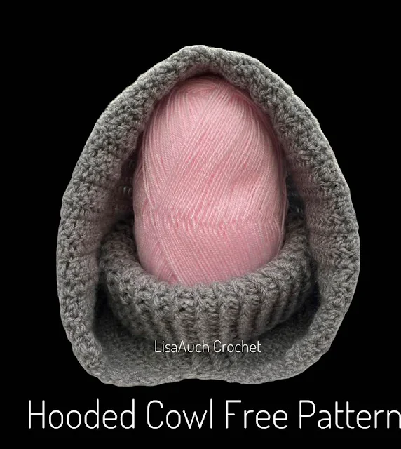 Hooded Cowl Crochet Pattern Ribbed Turtleneck FREE CROCHET PATTERN