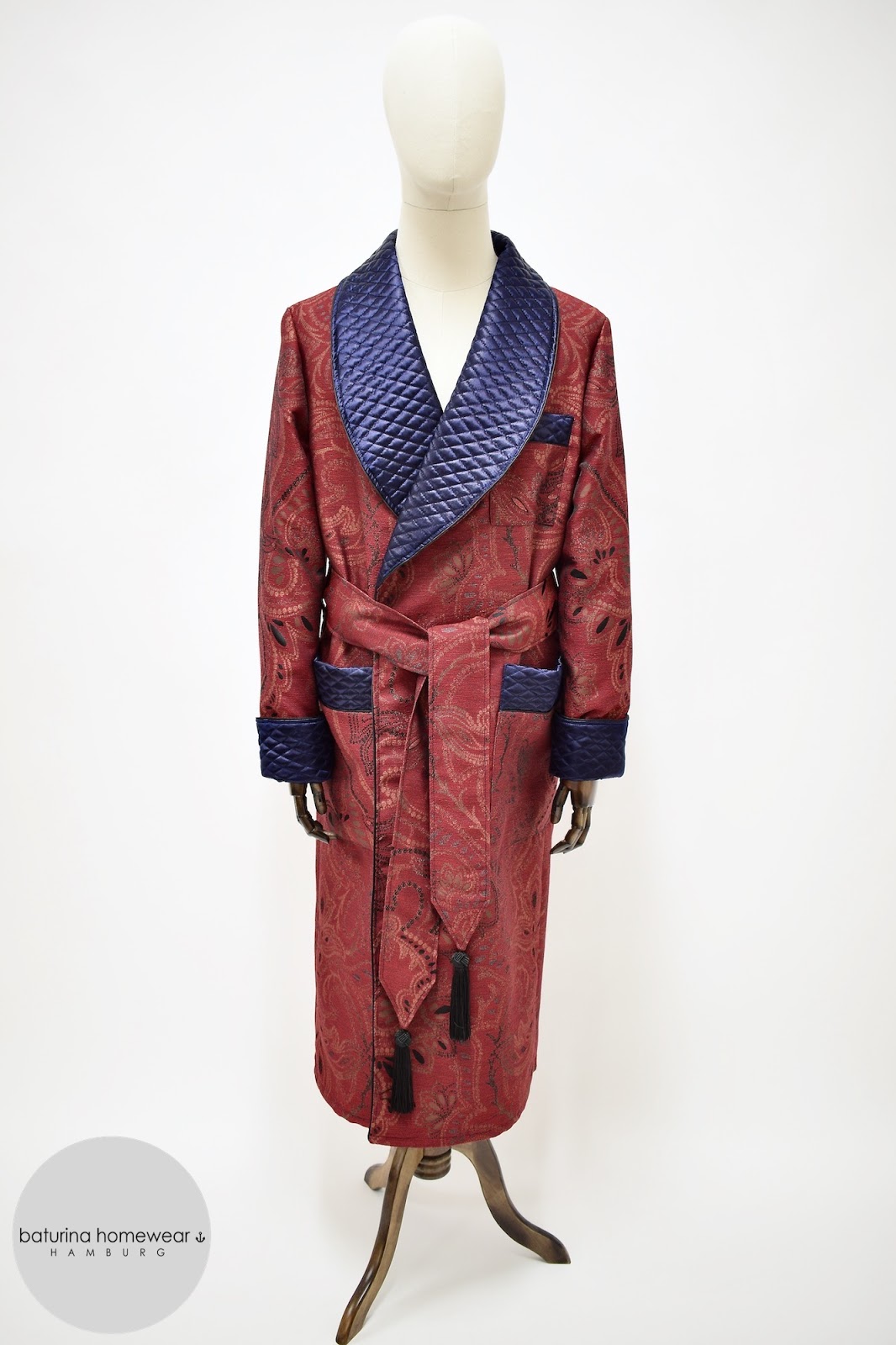 Men's Silk Dressing Gown and Velvet Smoking Jacket