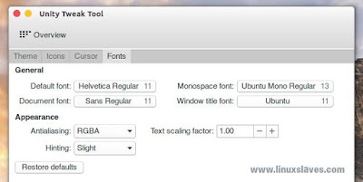 How to change Ubuntu system default font