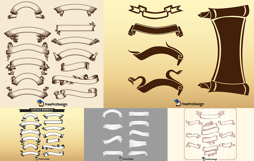 Free Vector Ribbon Collection Free Vector Ribbon Collection, Free Vector