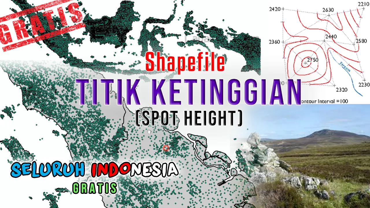 Shapefile Titik Ketinggian (Spot Height) Seluruh Indonesia