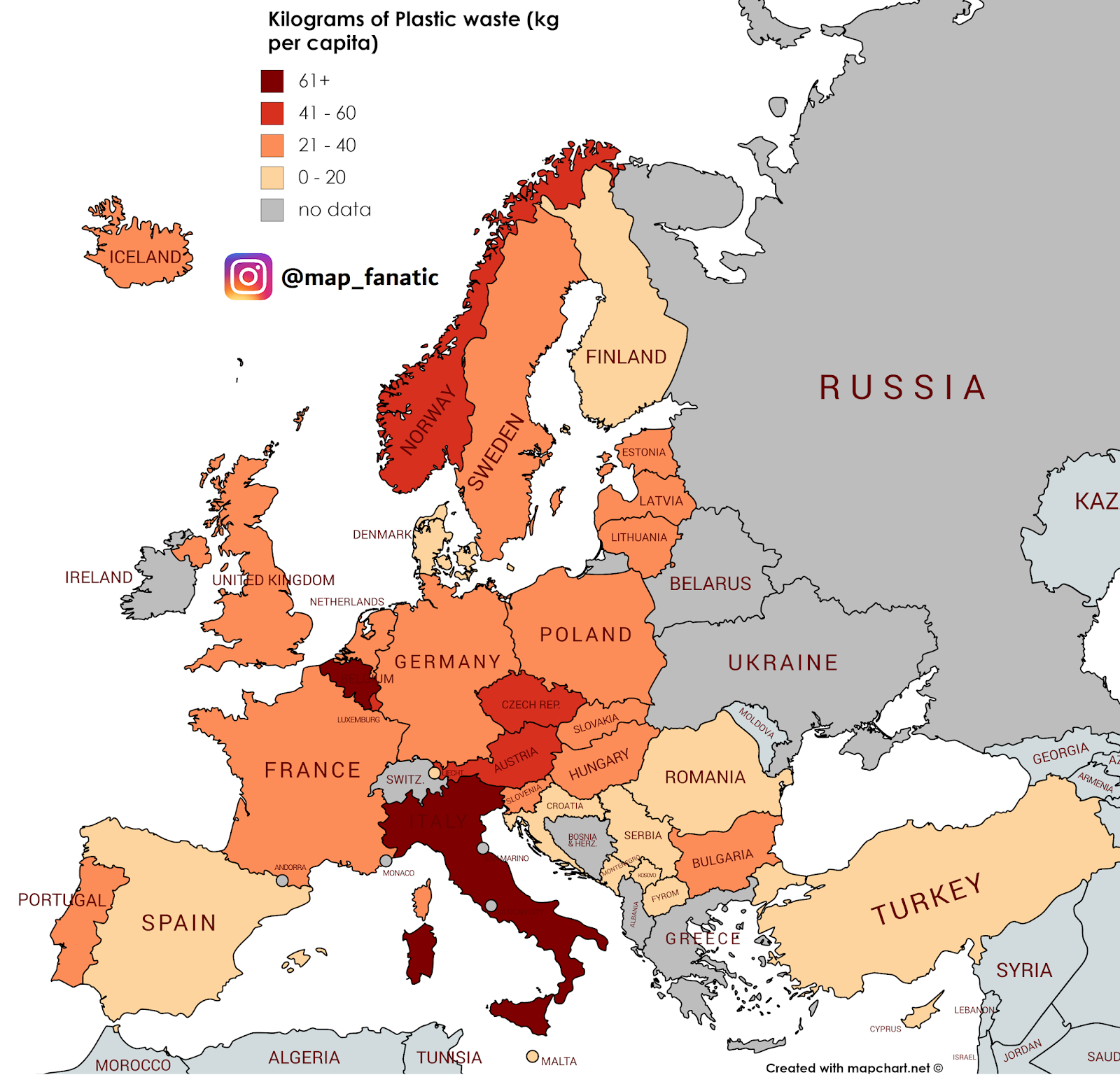 Kilograms per Capita of Plastic Waste