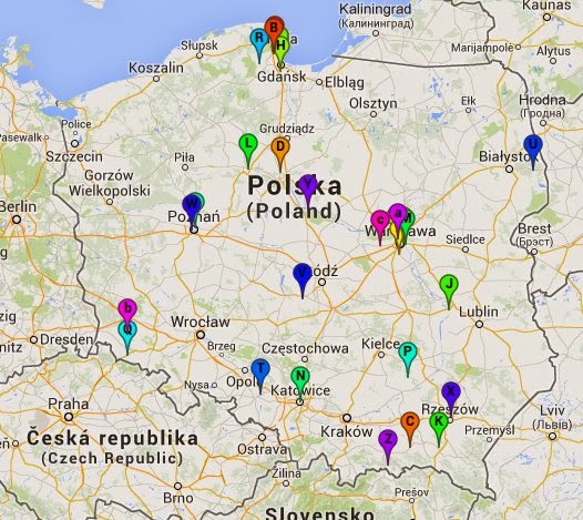 Mapka Polskich Prządek i Tkaczek