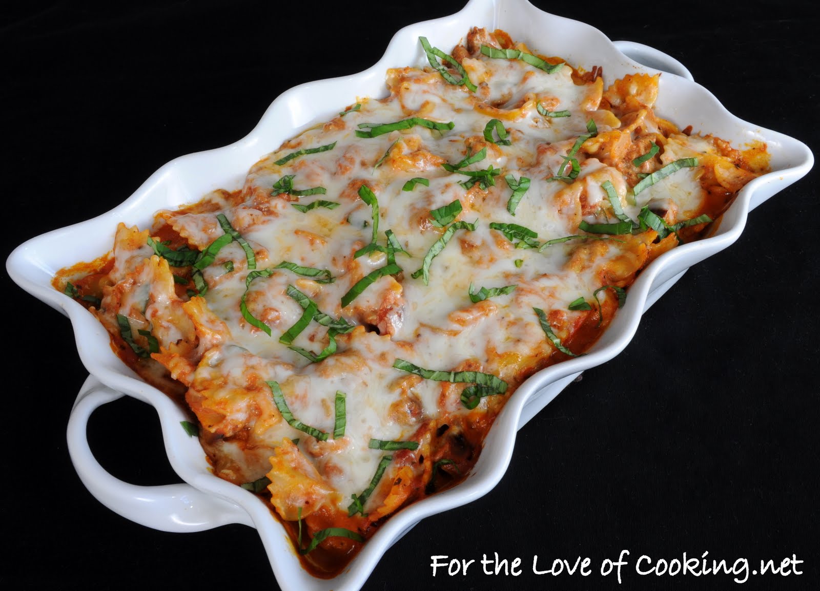 Turkey Italian Sausage, Mushroom, Marinara, and Ricotta Pasta Bake For the Love of Cooking