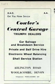 Cowlers Central Garage display advert 02