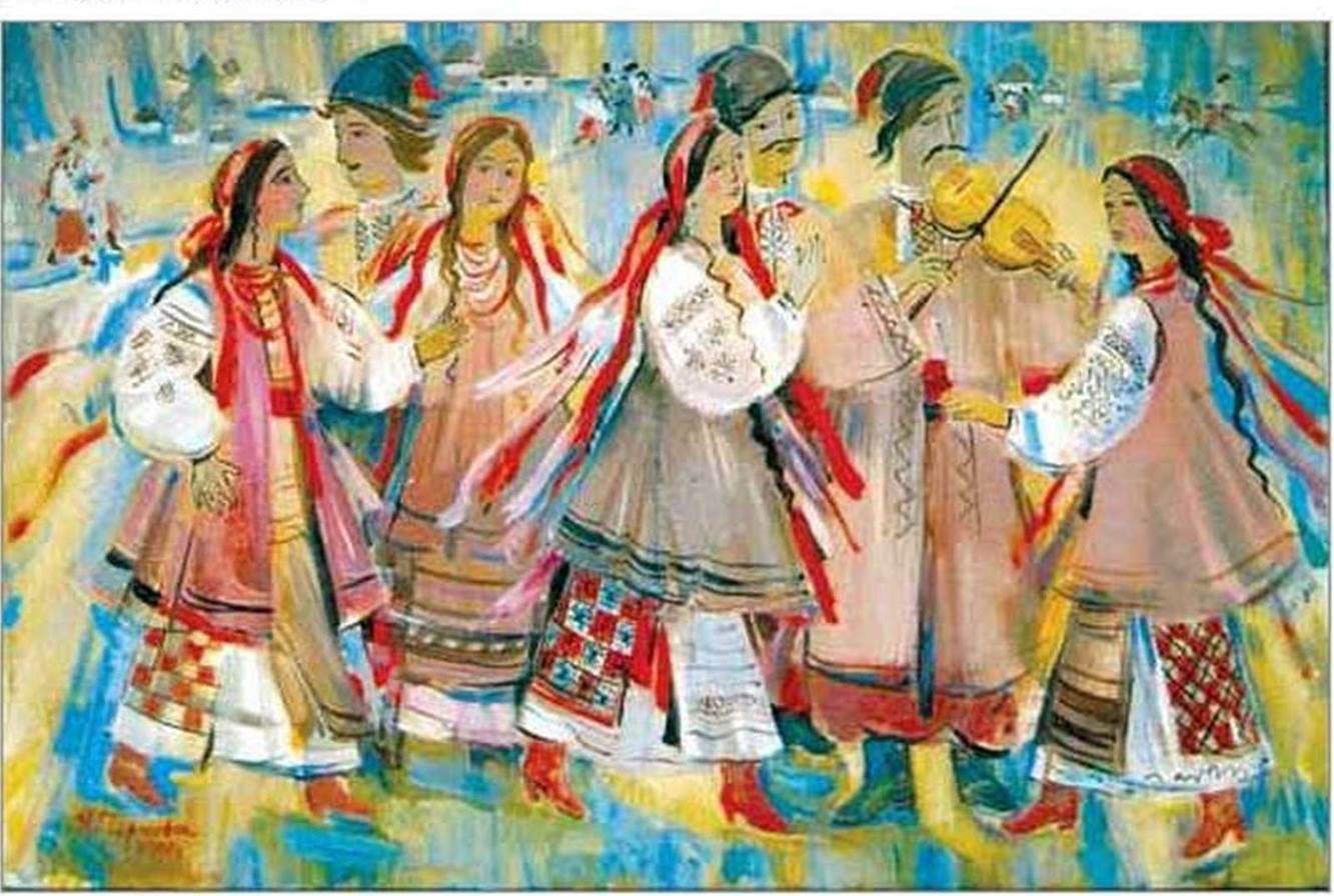 Русские народные композиции. Украинская живопись. Народная культура в живописи. Народный танец живопись. Украинский танец живопись.