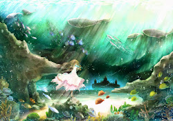 anime fantasy underwater water paisajes brown violin hermosos fish unknown wallpapers animal fanpop scenery zone posted young breathtaking wallpaperup pasajes