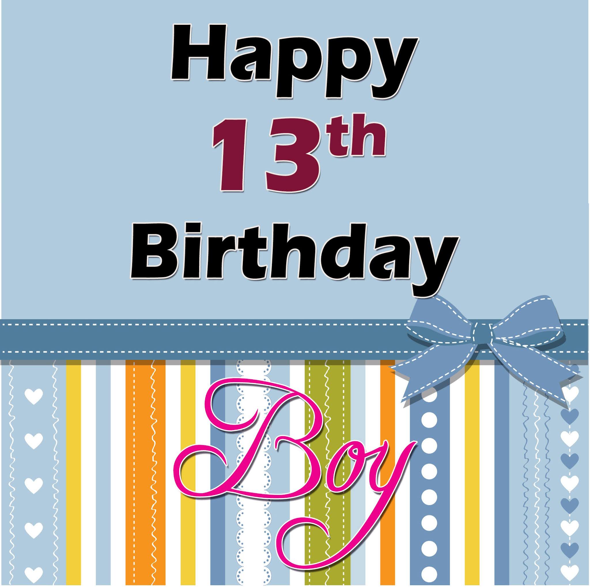 Happy 13th Birthday Wishes Image.